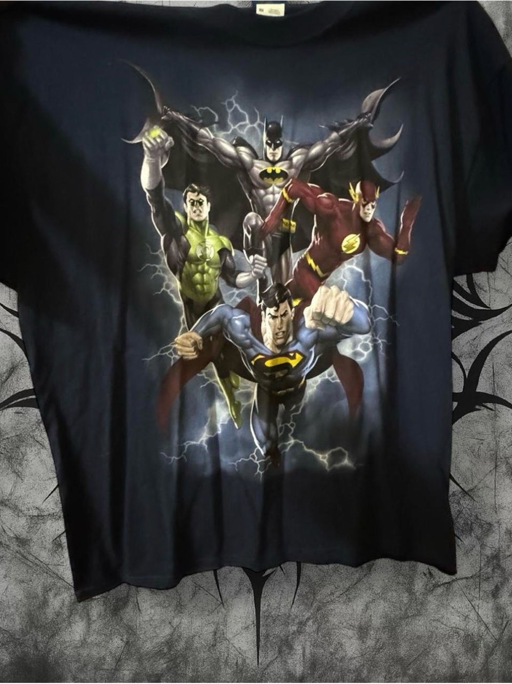 Justice League Super Hero navy blue cotton t-shirt